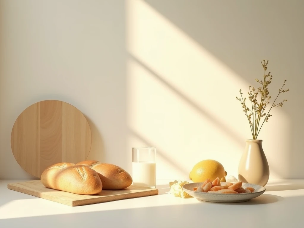 Abstract quiet window light with geometric shapes